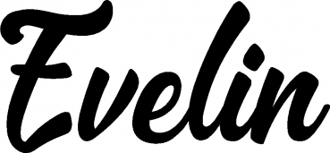 Evelin - Schriftzug aus Eichenholz