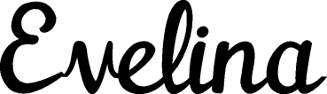 Evelina - Schriftzug aus Eichenholz