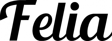 Felia - Schriftzug aus Eichenholz