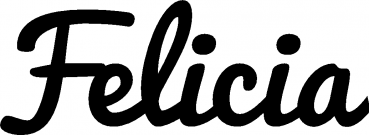 Felicia - Schriftzug aus Eichenholz