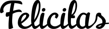 Felicitas - Schriftzug aus Eichenholz