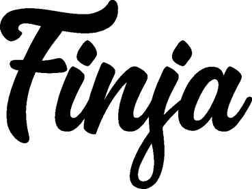 Finja - Schriftzug aus Eichenholz