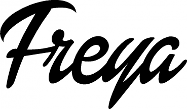 Freya - Schriftzug aus Eichenholz