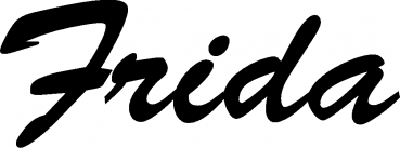 Frida - Schriftzug aus Eichenholz