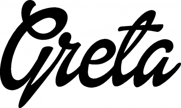 Greta - Schriftzug aus Eichenholz