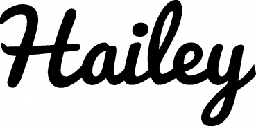Hailey - Schriftzug aus Eichenholz