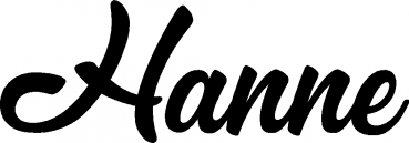 Hanne - Schriftzug aus Eichenholz