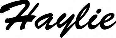 Haylie - Schriftzug aus Eichenholz