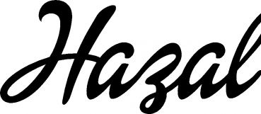 Hazal - Schriftzug aus Eichenholz
