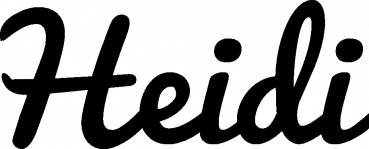 Heidi - Schriftzug aus Eichenholz