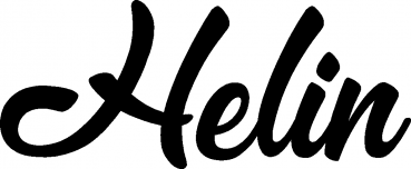 Helin - Schriftzug aus Eichenholz