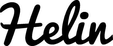 Helin - Schriftzug aus Eichenholz