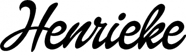 Henrieke - Schriftzug aus Eichenholz
