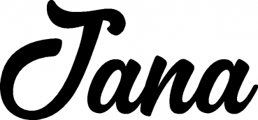 Jana - Schriftzug aus Eichenholz