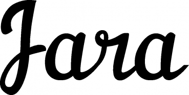 Jara - Schriftzug aus Eichenholz