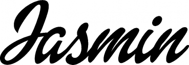Jasmin - Schriftzug aus Eichenholz