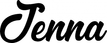Jenna - Schriftzug aus Eichenholz