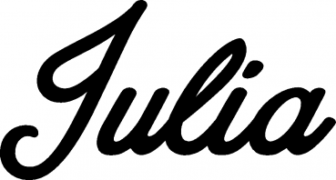 Julia - Schriftzug aus Eichenholz