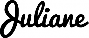 Juliane - Schriftzug aus Eichenholz