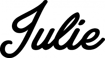 Julie - Schriftzug aus Eichenholz