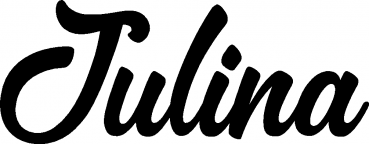 Julina - Schriftzug aus Eichenholz