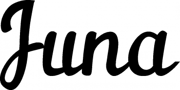 Juna - Schriftzug aus Eichenholz