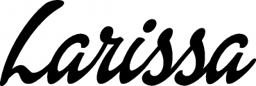 Larissa - Schriftzug aus Eichenholz