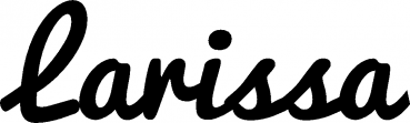 Larissa - Schriftzug aus Eichenholz