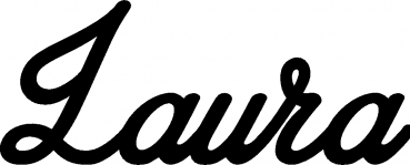 Laura - Schriftzug aus Eichenholz
