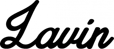 Lavin - Schriftzug aus Eichenholz