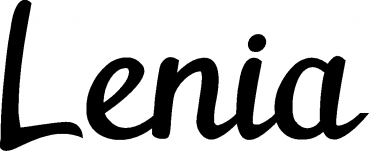 Lenia - Schriftzug aus Eichenholz