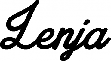 Lenja - Schriftzug aus Eichenholz