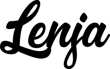 Lenja - Schriftzug aus Eichenholz