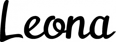 Leona - Schriftzug aus Eichenholz