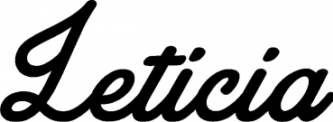 Leticia - Schriftzug aus Eichenholz