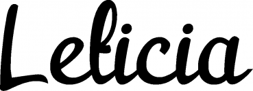 Leticia - Schriftzug aus Eichenholz