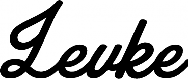 Levke - Schriftzug aus Eichenholz