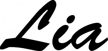 Lia - Schriftzug aus Eichenholz