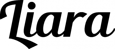 Liara - Schriftzug aus Eichenholz