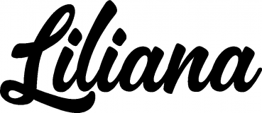 Liliana - Schriftzug aus Eichenholz