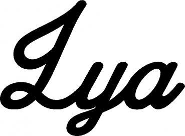 Lya - Schriftzug aus Eichenholz