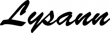 Lysann - Schriftzug aus Eichenholz