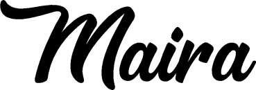 Maira - Schriftzug aus Eichenholz