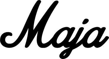 Maja - Schriftzug aus Eichenholz