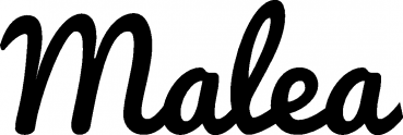 Malea - Schriftzug aus Eichenholz