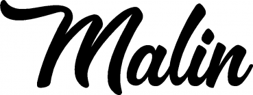 Malin - Schriftzug aus Eichenholz