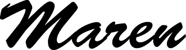 Maren - Schriftzug aus Eichenholz