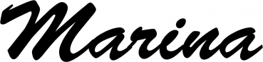 Marina - Schriftzug aus Eichenholz