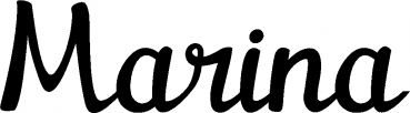 Marina - Schriftzug aus Eichenholz