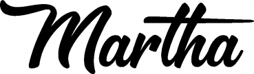 Martha - Schriftzug aus Eichenholz